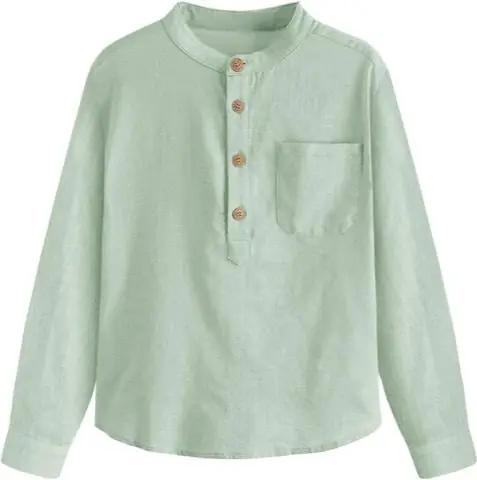 Sage-Mint Henley Shirt, product photo