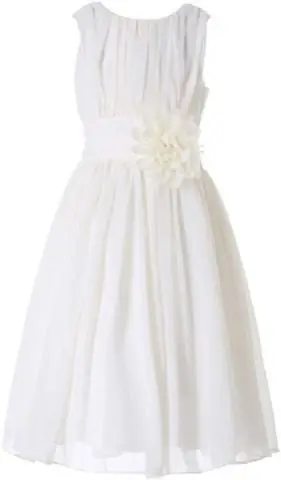 Ivory Ruffle Chiffon Dress, product photo