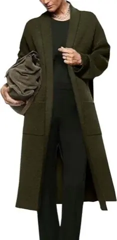 Olive Longline Cardigan, product photo