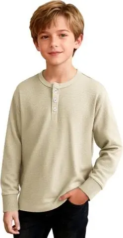 Stone Waffle Henley, product photo
